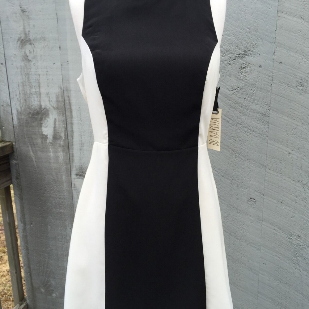 BB Dakota Black/white Dress Size 10 NWT